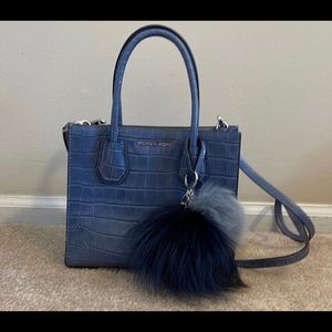 Michael Kors leather Crossbody bag with Pom poms. Barely used.